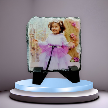 Happy Birthday Personalized Stone Frame: Custom Name and Age Picture Display